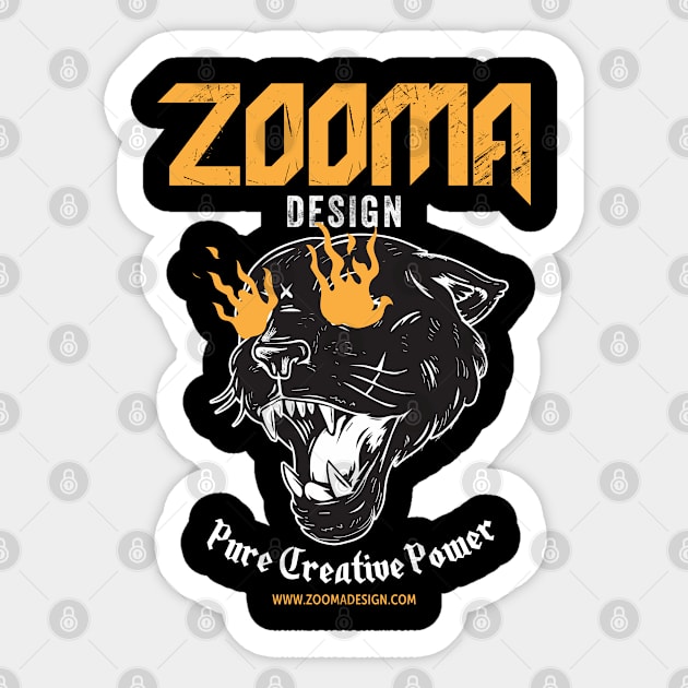 Zooma Panther Sticker by Zooma Design